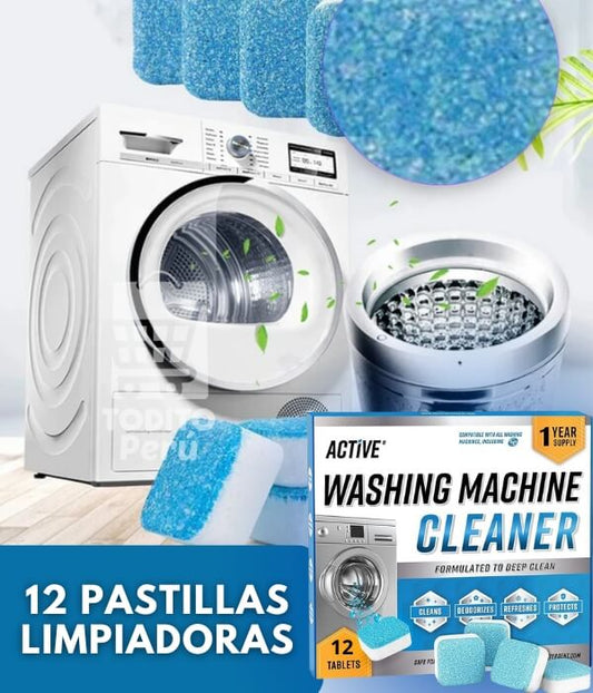PASTILLAS LIMPIADORAS DE LAVADORA, eliminando el mal olor y bacterias
