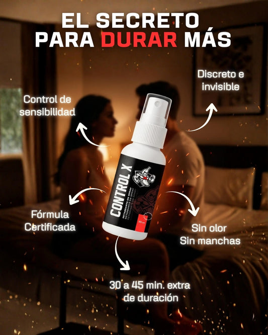 CONTROL X  SPRAY ÍNTIMO MASCULINO - Para mayor duración y seguridad en la intimidad