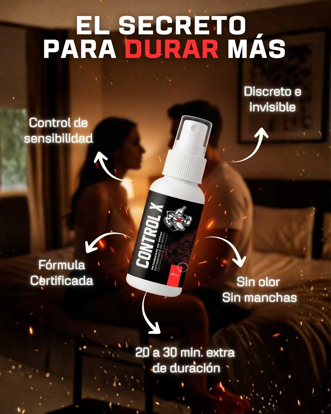 Control X Spray Masculino - mayor duración y seguridad en la intimidad