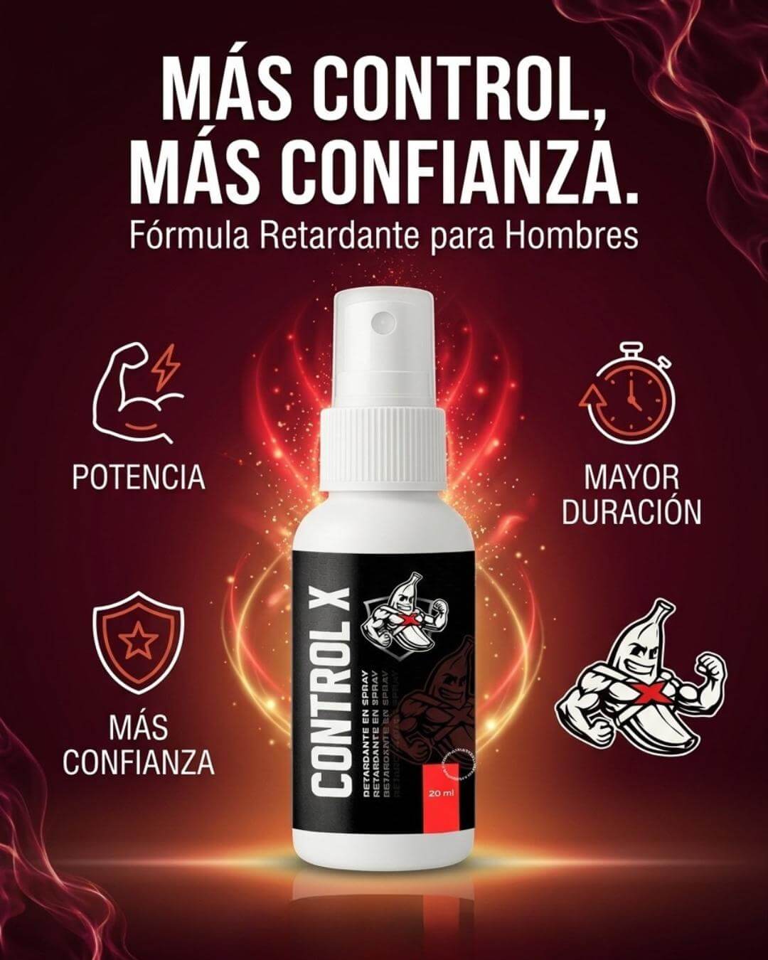 Control X Spray Masculino - mayor duración y seguridad en la intimidad